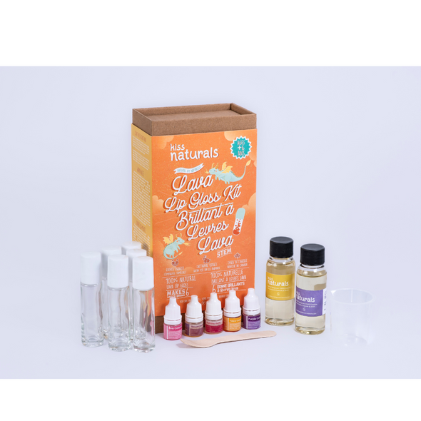 Kit de brillant à lèvres DIY Lava Kiss Naturals pour enfants