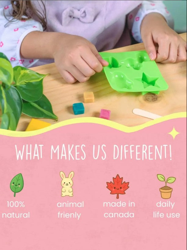 Kiss Naturals DIY Lip Balm Kit for Kids | Natural Craft Gift, Ages 6-12 | Plastic-Free, Made in Canada
