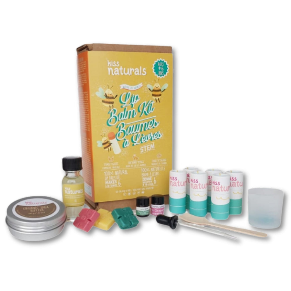 Kiss Naturals DIY Lip Balm Kit for Kids | Natural Craft Gift, Ages 6-12 | Plastic-Free, Made in Canada