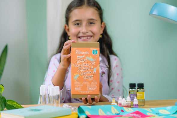 Kit de brillant à lèvres DIY Lava Kiss Naturals pour enfants