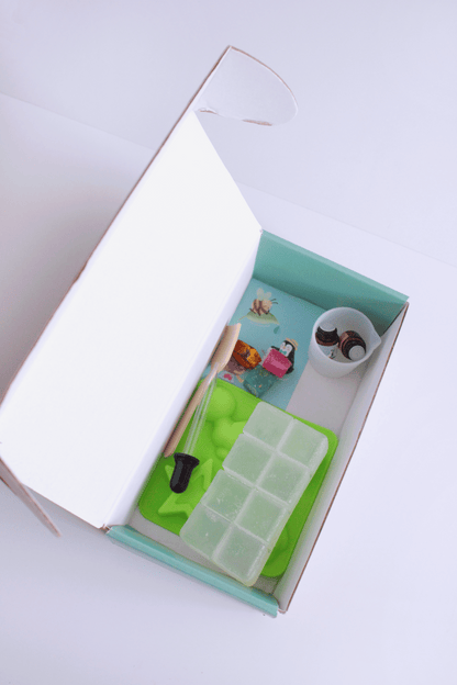 Inside the Kiss Naturals glycerin soap kit