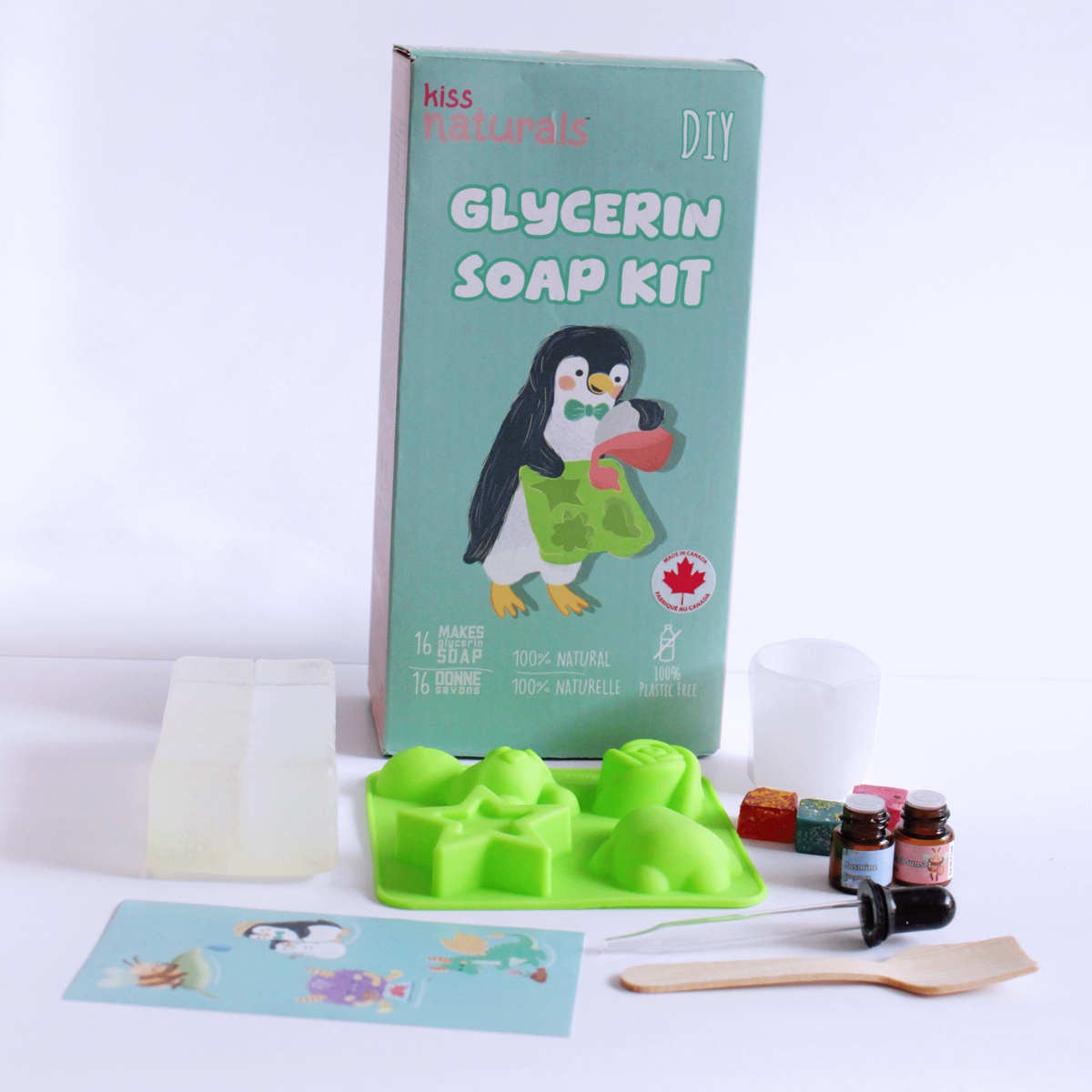 DIY glycerin soap making kit for kids with silicone mould