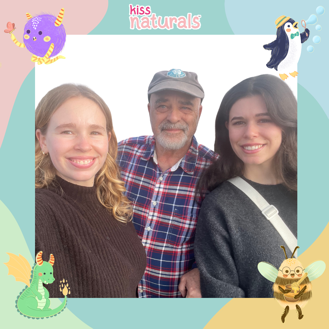 Michael Wiesel, Founder and CEO of Kiss Naturals, with his two daughters